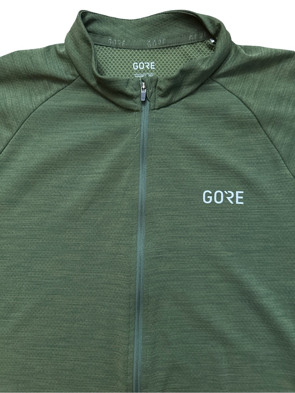 Gore Jersey Full Zip Men’s Cycling Bike Wear Size XL Logo Olive Green Biking